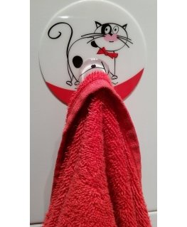 Tatkraft Funny Cats Bathroom Hook Static Cling Multiple Use