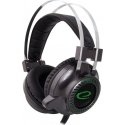 Žaidimų ausinės Esperanza Toxin EGH460, LED, 2x 3.5mm + USB, Juodos