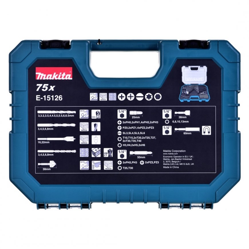 Urbju un uzgaļu komplekts 75gab MAKITA ME-15126 – 6