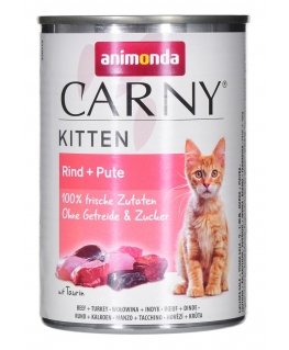 ANIMONDA Carny Kitten garša: liellopu gaļa, tītars 400g