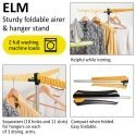 ArtMoon Elm Sturdy Foldable Clothes Airer Clothes Hanger Stand Three Arms Indoor/Outdoor 60X57X130cm ArtMoon Elm Sturdy Foldable Clothes Airer Clothes Hanger Stand Three Arms Indoor/Outdoor 60X57X130cm