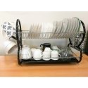 art moon Desert Large Chrome Plated Steel 2-Tier Dish Drainer with Mugs and Cutlery Holder art moon Desert Large Chrome Plated Steel 2-Tier Dish Drainer with Mugs and Cutlery Holder