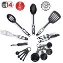 Tatkraft Grip 14-Piece Kitchen Utensils Set, Turner, Peeler, Can Opener, 4 Measuring Cups, 4 Measuri Tatkraft Grip 14-Piece Kitchen Utensils Set, Turner, Peeler, Can Opener, 4 Measuring Cups, 4 Measuri
