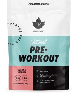 Pudhistamo Athletics Optimal Pre-Workout Mango & Raspberry workout charger, 350 g