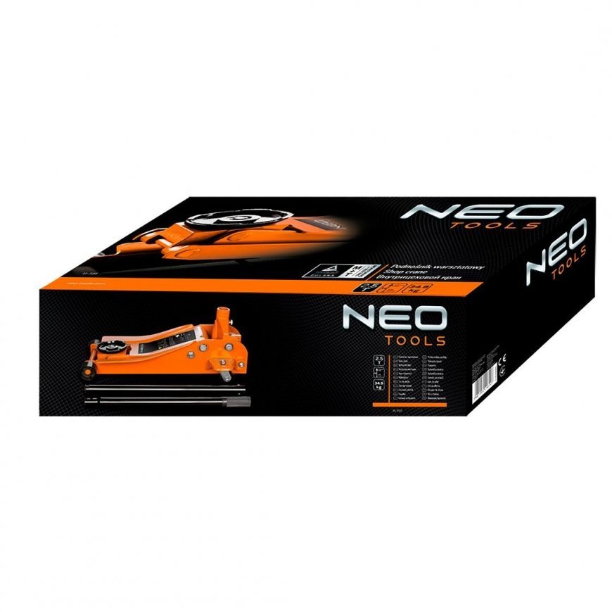 Neo Žemo profilio hidraulinis domkratas 2,5 t (11-731) – 5