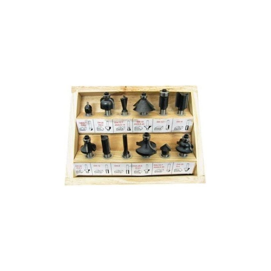 Vorel frezavimo antgaliai medienai 12vnt, 8mm kotelis, 22550 – 5