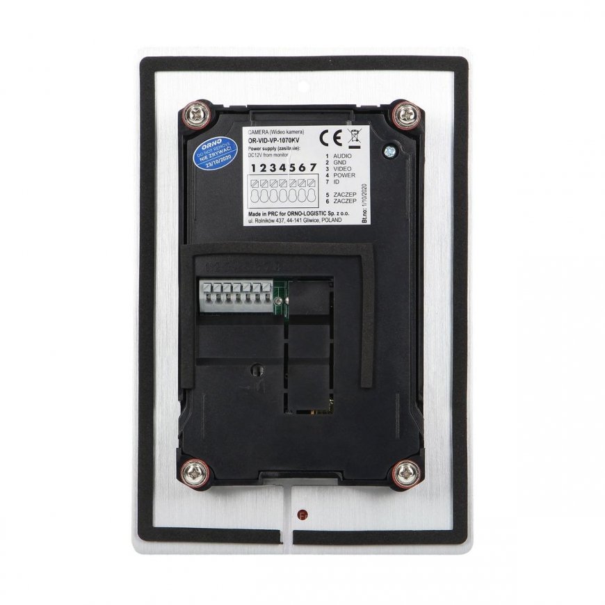 Orno Hands-free video intercom kit, color, LCD 7 inch, with proximity key fob reader, in-ground inte – 12