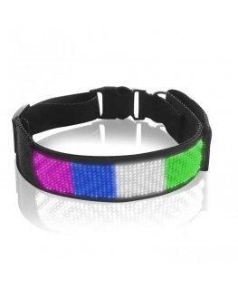 Media-Tech Collar with LED screen, controlled by smartphone "Magic Ekranas" APP. Small size (S)