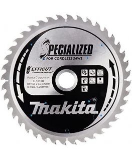 Makita E-12158 T.C.T. pjūklas 165X1.5X20mm 15° T40 EFFICUT klijuotoms plokštėms
