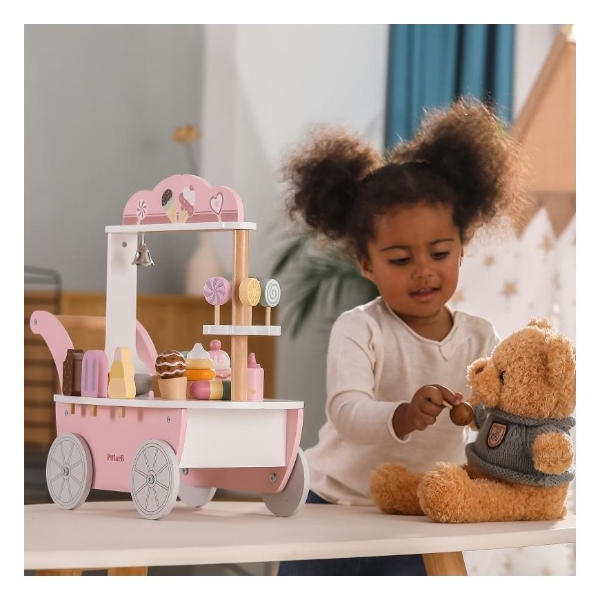 Viga Toys Žaislinė medinė cukrainė ir ledų parduotuvė vaikams PolarB Viga – 10