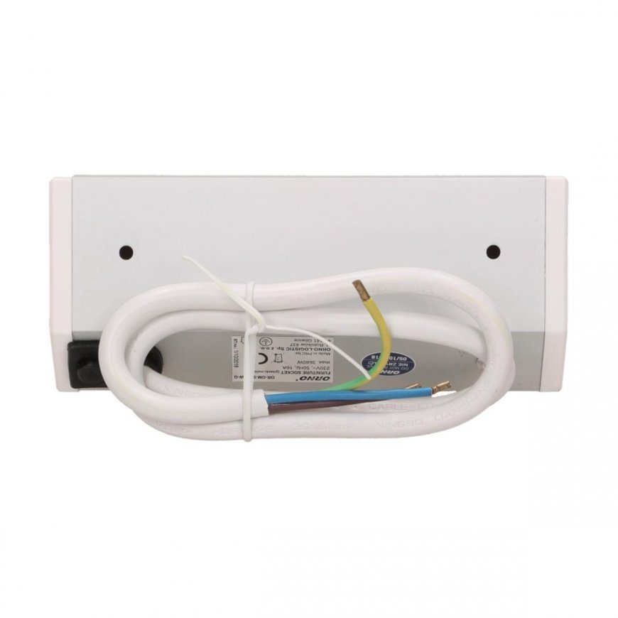 Orno Baldų lizdas 2x2P + Z, baltas ir sidabrinis – 7