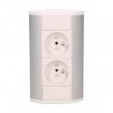 Orno Furniture nest 2x2P + Z, white and silver Orno Furniture nest 2x2P + Z, white and silver