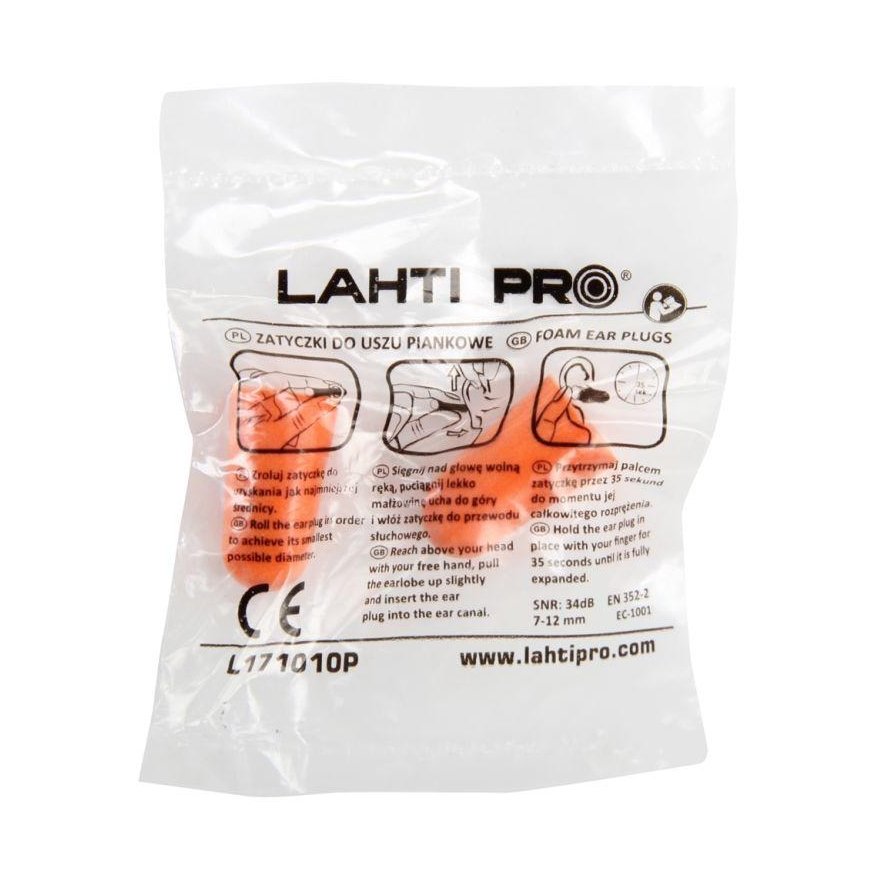 Lahti Pro L171010P foam ear plugs 100 pairs - L171010B