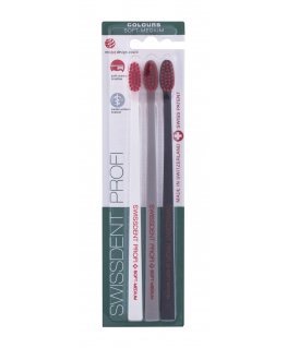 Swissdent Profi Colours Trio Dantų šepetėlis Unisex 3 pc