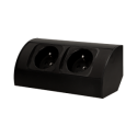 ORNO FURNITURE SOCKET 2X2P + Z, Black ORNO FURNITURE SOCKET 2X2P + Z, Black
