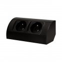 ORNO FURNITURE SOCKET 2X2P + Z, Black ORNO FURNITURE SOCKET 2X2P + Z, Black