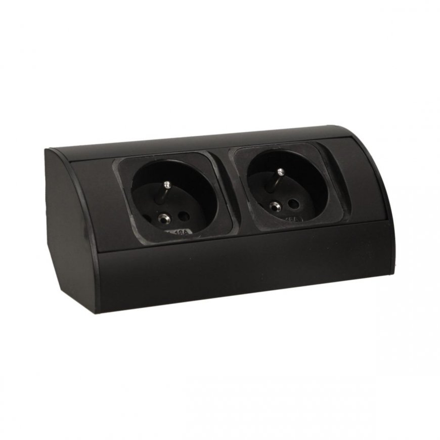 ORNO FURNITURE SOCKET 2X2P + Z, Black – 4