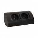 ORNO FURNITURE SOCKET 2X2P + Z, Black ORNO FURNITURE SOCKET 2X2P + Z, Black