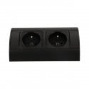 ORNO FURNITURE SOCKET 2X2P + Z, Black ORNO FURNITURE SOCKET 2X2P + Z, Black