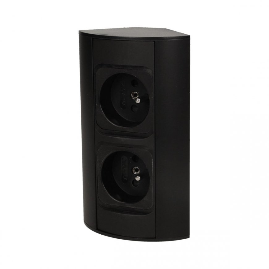 ORNO FURNITURE SOCKET 2X2P + Z, Black – 7
