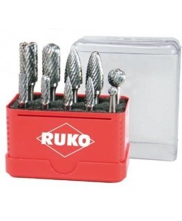 10 dalių kietmetalių frezų rinkinys RUKO