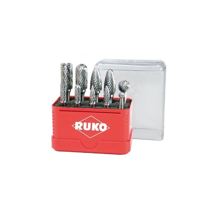 10-piece carbide milling cutter set RUKO