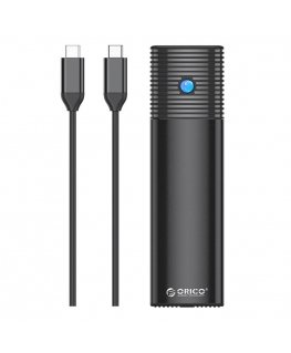 M.2 SATA/NVMe external drive enclosure, Orico PWDM2-G2-BK-EP, USB-C, 10Gbps (black)