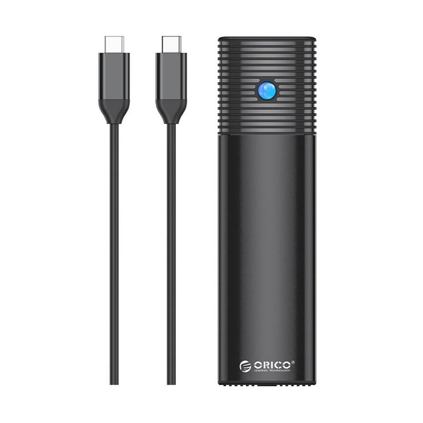 M.2 SATA/NVMe external drive enclosure, Orico PWDM2-G2-BK-EP, USB-C, 10Gbps (black)
