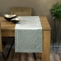 Bedding set Eurofirany ROYAL / 3 Velvet table runner with rhinestones, 35X220 cm, color: silver