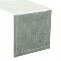 Bedding set Eurofirany ROYAL / 3 Velvet table runner with rhinestones, 35X220 cm, color: silver