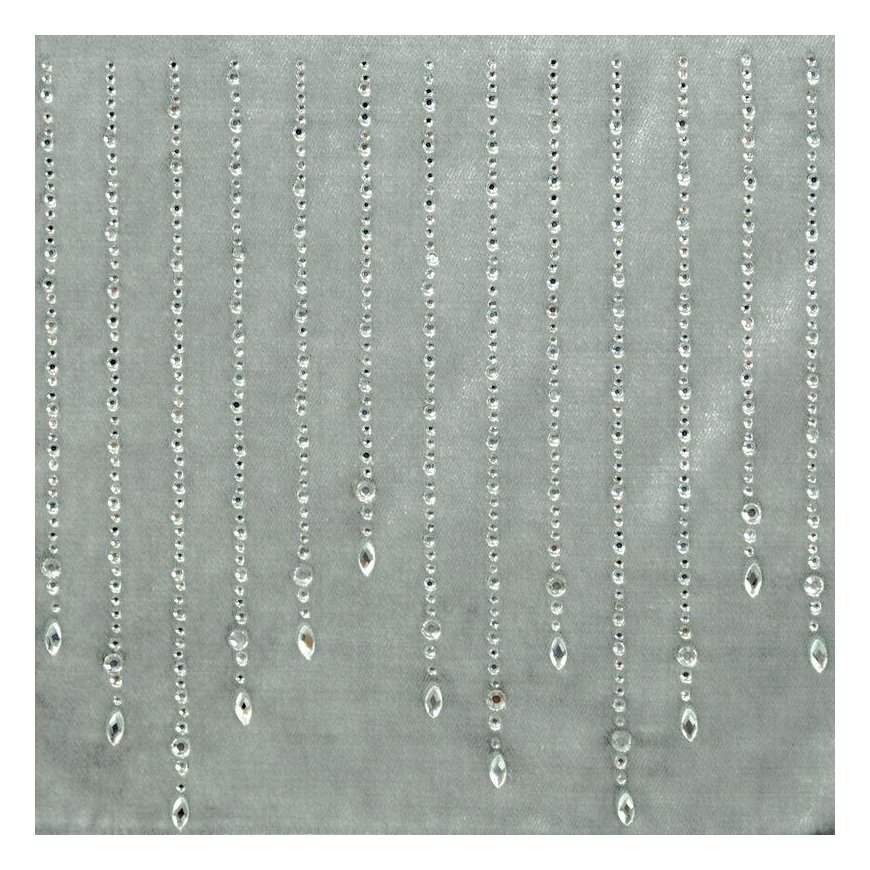 Bedding set Eurofirany ROYAL / 3 Velvet table runner with rhinestones, 35X220 cm, color: silver – 4
