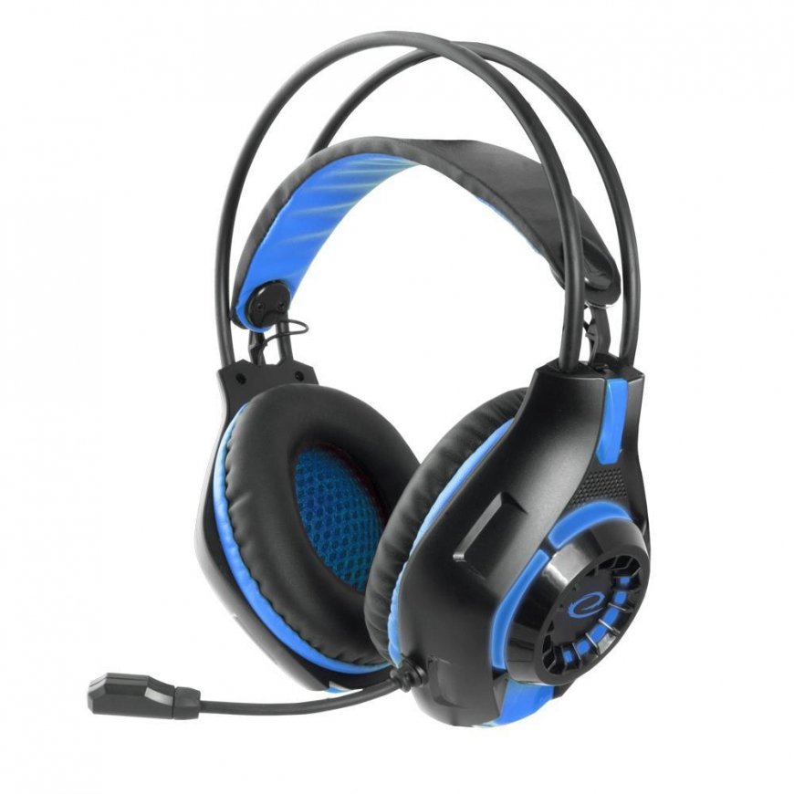 Gaming headphones Esperanza EGH420B DeathStrike, Black-blue