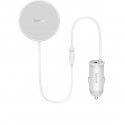 Baseus wireless car charger with MagSafe 15W holder for air vent + USB-A 25W white (CW01)