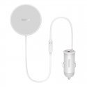 Baseus wireless car charger with MagSafe 15W holder for air vent + USB-A 25W white (CW01)