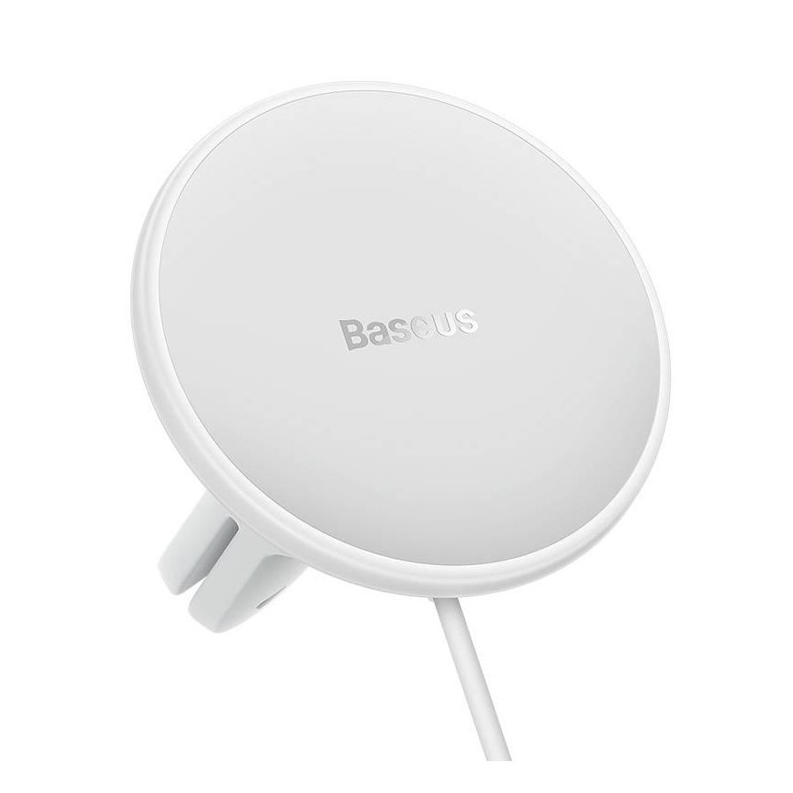 Baseus wireless car charger with MagSafe 15W holder for air vent + USB-A 25W white (CW01) – 5