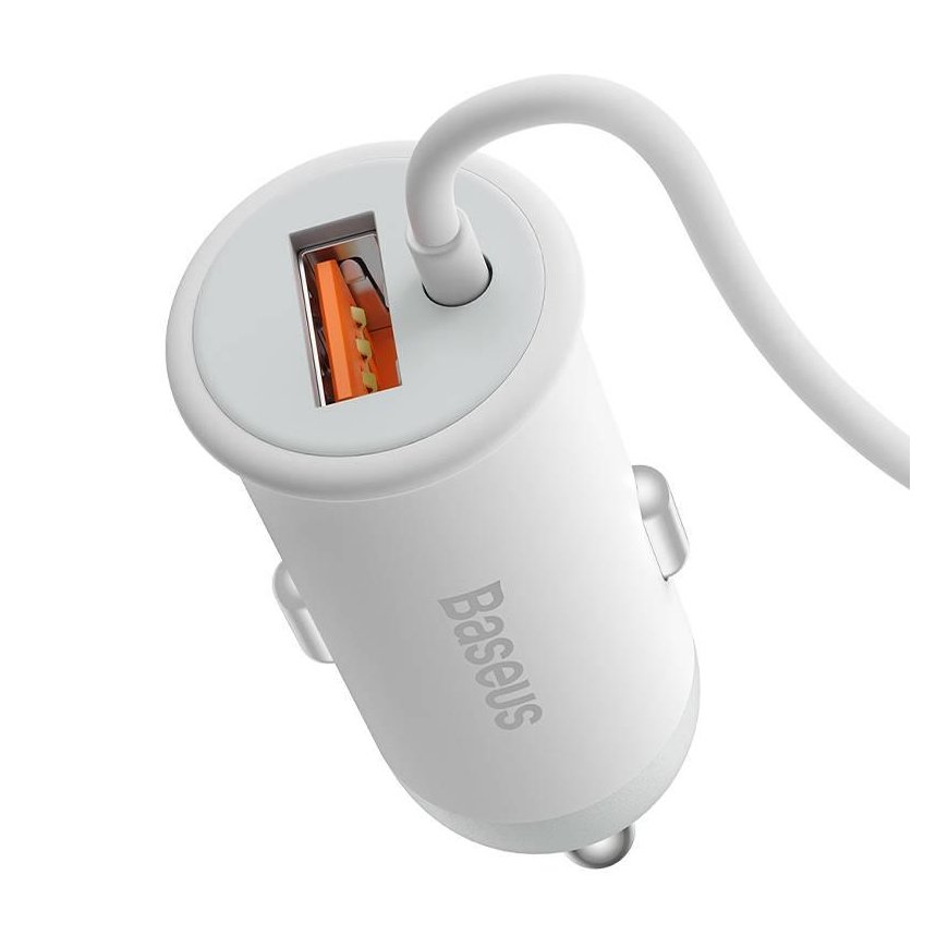 Baseus wireless car charger with MagSafe 15W holder for air vent + USB-A 25W white (CW01) – 7