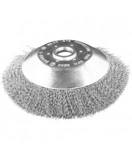 GRAPHITE Wire brush for brush cutter 200 x 25.4 mm, soft, wavy wires