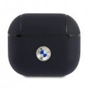 BMW 3 BMA3SSLNA AirPods viršelio tamsiai mėlyna/tamsiai genijinė oda Sidabrinis logotipas
