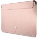 Guess Guess Cufflinks GUCS16PSATLP 16" Pink/Pink Saffiano Triangle Logo