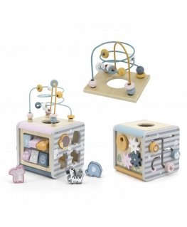 Viga Toys Medinis lavinamasis veiklos kubas PolarB Viga