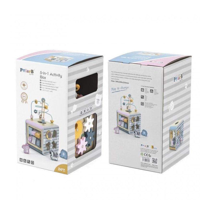 Viga Toys Medinis lavinamasis veiklos kubas PolarB Viga – 6