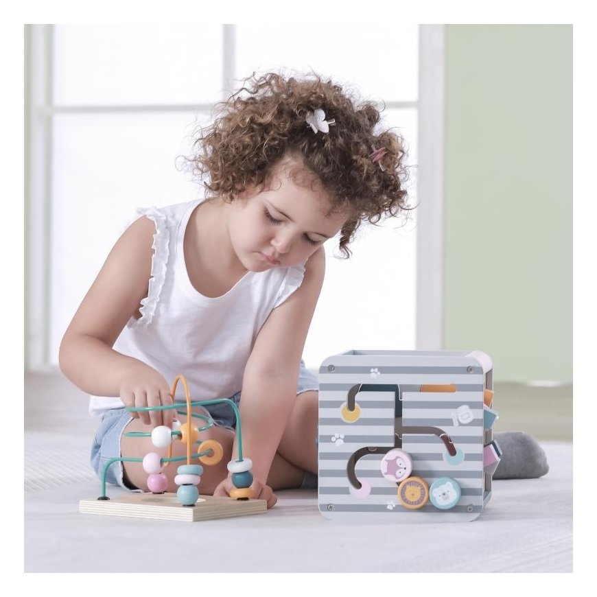 Viga Toys Medinis lavinamasis veiklos kubas PolarB Viga – 12