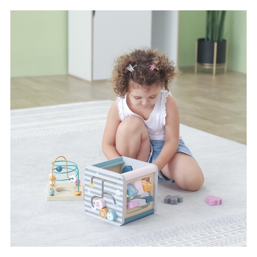 Viga Toys Medinis lavinamasis veiklos kubas PolarB Viga – 13