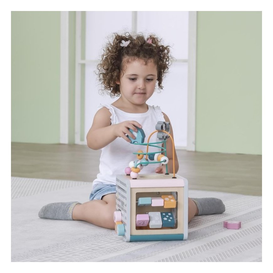 Viga Toys Wooden educational activity cube PolarB Viga – 15