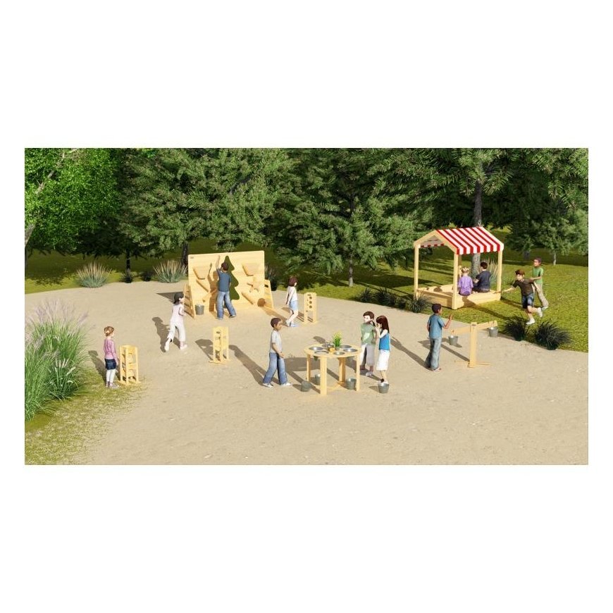 CLASSIC WORLD EDU Stół Edukacyjny Ogrodowy 6 Funkcji Zabawa Piaskiem Płynem Kamienamiami – 4