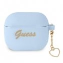 Guess Guess GUA3LSCHSB AirPods 3 Cover Blue/Blue Silicone Carousel Heart Collection