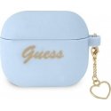 Guess Spėjimas GUA3LSCHSB AirPods 3 dangtelis mėlyna/mėlynas silikoninis karuselė širdies kolekcija