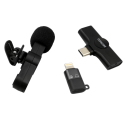 Wireless vlogging microphone DELTACO USB-C/Lightning, 1-pack / VLOG-100 Wireless vlogging microphone DELTACO USB-C/Lightning, 1-pack / VLOG-100