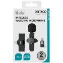 Belaidis vlogging mikrofonas DELTACO USB-C/Lightning, 1-pack / VLOG-100 Belaidis vlogging mikrofonas DELTACO USB-C/Lightning, 1-pack / VLOG-100