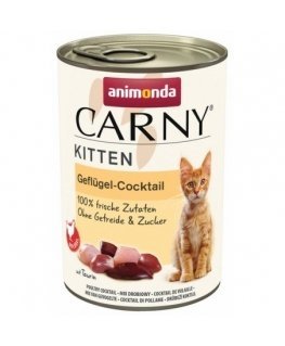 ANIMONDA Cat Carny Kitten kokteilis ar mājputnu - mitrā kaķu barība - 400g